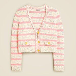J. Crew Lady Jacket Space-dyed Sweater Striped Cardigan Estimated Size XS